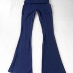 Aerie  OFFLINE Navy Blue Ribbed Flare Yoga Pants Photo 0