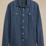 Banana Republic Banana‎ Republic Outlet Long Sleeve Indigo Button Up Shirt S Photo 0