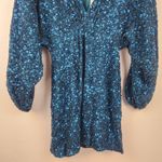 Retrofête Retrofete Aubrielle Sequin Mini Dress Blue/Green Size XS NWT Long Sleeve V Neck Photo 3