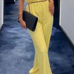 Alamour The Label Solange Yellow Sequin Halter Jumpsuit Style NM2154 Size XL Photo 1