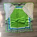 FRNCH  Paris Green Blue Square Scarf Sleeveless Print Summer Shirt One Size Photo 3