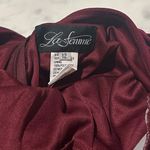 La Femme  Strappy Back Ruched Trumpet Gown in Dark Berry Size US 12 Photo 4