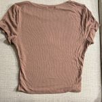 Bozzolo Ribbed Tan Short Sleeve Tee Photo 2
