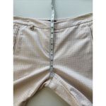 Adrianna Papell  Women Dress Chino Pants Sz 8 Light Pink White Geo Print Mid Rise Photo 9