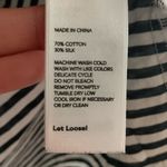 Kate Spade  Saturday Black & White Striped Oversized Top XS Silk Cotton Blend Photo 5