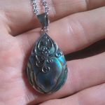 Abalone Sterling Silver Pendant Stainless Steel Necklace Photo 7