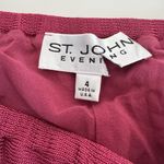 St. John Evening Vintage Knit Knee Length Skirt Deep Rose Pink Red Size 4 Photo 3