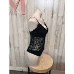 Guess  Black Lace Bodysuit Women’s Size M Spaghetti Strap Floral Lace Top NWT Photo 4