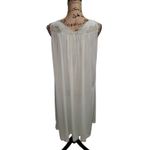 Shadowline Nightgown Lace Trim Sleeveless Long Maxi Lingerie Gown Large Green Photo 2