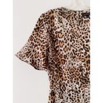 Banana Republic Women's Leopard Print Flutter Sleeve Dress Size 2 Photo 3
