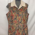 Coldwater Creek Berber Floral Vest Sz M Photo 2