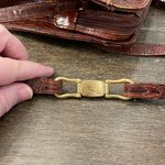 Leather Co Liz Claiborne vintage crocodile/alligator print leather bag Brown Photo 6