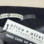 Alice + Olivia  Cammy Vegan Leather Moto Pants Ultra Low Rise Black Size 2 Grunge Photo 8
