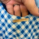Juicy Couture  Pineapple Print One Piece Swimsuit BLUE + WHITE GINGHAM EUC Photo 6