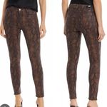 Paige Hoxton Ultra Skinny Brown Snakeskin Jeans Photo 1