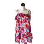 NWT By The Design Floral Chiffon Lightweight Mini Dress Pink Size L Photo 3