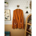 Free People  Montana Orange Oversized Cable Knit Cardigan - Size - Medium Photo 2
