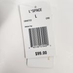 l*space L* Helena Bikini Top in Cream Black Size Large NWT V Wired Photo 4