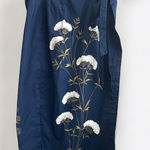 Vintage The Bagshaws of St Lucia WI Wrap Skirt Size Small‎ Blue Floral Tropical Photo 0