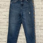 Knox Rose Women’s medium wash jeans high rise Aztec embroidered side- size 4 Photo 0