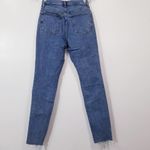 Free People We the Free Jeans High Rise Relaxed Blue Denim Button-Fly Ripped Photo 3