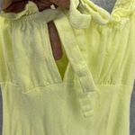 Beige Botany Women's Dress Off Shoulder Mini Linen Blend Solid Yellow Size Small Photo 3