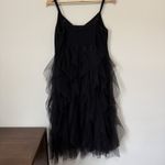 SheIn  Curve Black Tiered Tulle Midi Dress Women's 1XL Sleeveless Party Formal Photo 7