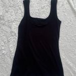 Tahari Women's Ribbed Black Tank Top Size S Minimalist Staple Piece Photo 3