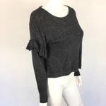 ZARA  Sweater Small Gray Stretch Soft Boat‎ Neck Photo 2