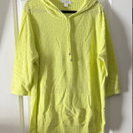 CJ Banks Lime Hooded Swim Cover Photo 0