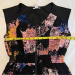 Bar III Zip Front Paint Splatter Dress Black Pink Women’s Sz XS Sleeveless V Nk Photo 7