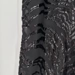 NBD  The Mira Maxi Skirt in Black size Medium NWT Sheer Abstract Burnout Print Photo 4
