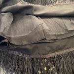 BCBGMAXAZRIA BCBG Maxazira Black strapless Tiered dress with feathers Photo 4