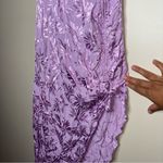 Saylor Gardenia Ruched Floral Jacquard Midi Dress Photo 4