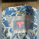 Lilly Pulitzer  blue and white monkey print shirt ‘shake it up’ size small‎ Photo 2