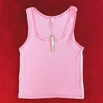 SKIMS  cotton rib tank in bubble gum pink size XL Photo 0