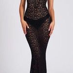 Miss Circle Veronica Black Lace Maxi Dress Sleeveless Dark Romantic Women’s XXS Photo 0
