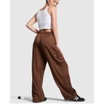 Victoria's Secret PINK Chocolate Kiss Brown Satin Parachute Trousers- XL Photo 1
