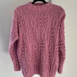 Vintage Light Pink Cable Knit Oversized Sweater Size L Photo 1