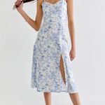 Francesca's NWT Toile White Blue Sweetheart Slip Maxi Dress Sz XL Photo 0