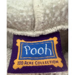 Disney Vintage Fleece Sweatshirt 3/4 Zip Tigger Embroidered Hoodie Beige M Photo 3