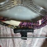 Signature Studio  Multicolor Boho Print Cold Shoulder Top size S Photo 1