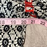 Solitaire  Womens Embroidered Keyhole‎ Tunic Blouse Boho Top Black White Large Photo 6