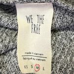 Free People We The Free Gray Long Sleeve Smocked Knit Cropped Sweater Top Size M Photo 2