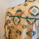 NWT Sherry Cervi Resistol “Dakota” Cotton Pearl Snap Button Western Shirt Large Photo 5