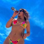 NEW It’s now cool String Bikini Bottom cheeky‎ thong in Tropicool, size M Green Size M Photo 4