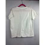 J.Crew  White Girlfriend Tee Size L 100% Cotton Made In Philippines Photo 2