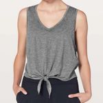 Lululemon Knot Gonna Fly Athletic Tank Top Heathered Black Lightweight V-neck 10 Photo 0