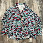 Posh Peanut miles print pajama shirt 2XL Blue Size 2X Photo 0