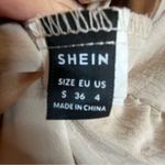 SheIn Elegant Tan Button-Front Jumpsuit Lightweight Neutral Minimalist size Small Photo 8